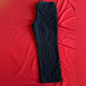 The Limited Navy Textured Eyelet Drew Fit Pants